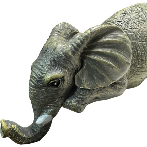 LOT Of 6 Handmade Collectible Elephant Figurines Realistic Safari Animal Decor - Picture 4 of 16